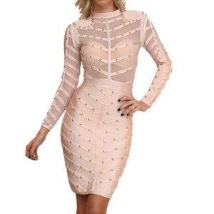 High Quality Studded Bandage Dress M